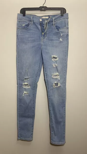 Levis 720 High Rise Super Skinny Jeans Womens Size 31X30 Lite Wash Blue Jeans