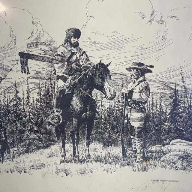 ￼ Jack Hines, Big Timber Montana lithograph, 18x12” ￼Mountaineer, YELLOWSTONE