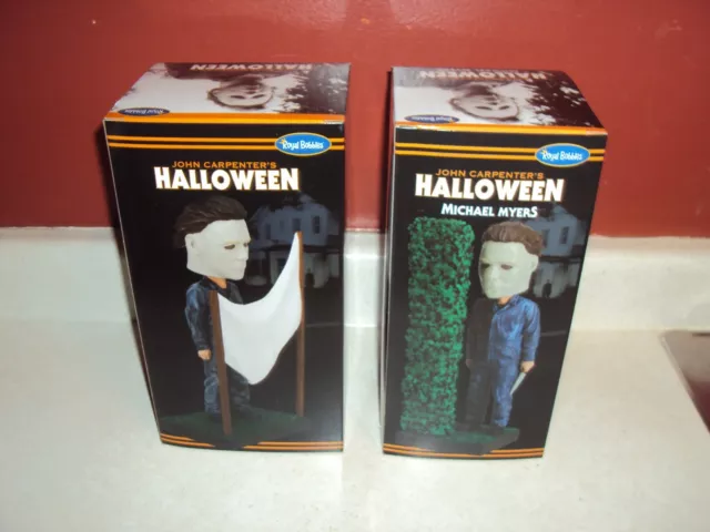 Halloween Michael Myers Fence Hedge & Sheet 2 Lot Royal Bobbles Spirit Exclusive 2