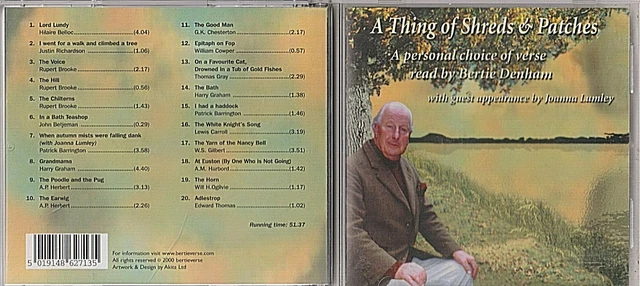 Cd - A Thing Of Shreds & Patches Verse Read By Bertie Denham / Joanna Lumley