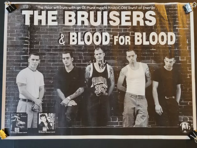 The Bruisers 1998  European Tour Poster signed by Al Barr (Dropkick Murphys)
