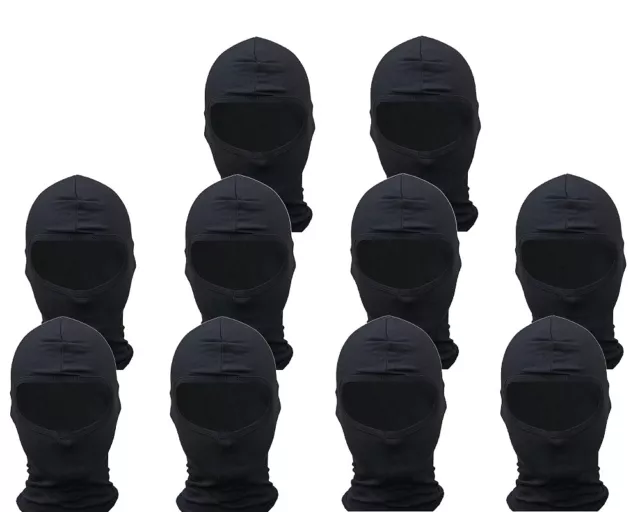 Sturmhaube Set schwarz (10 Stück) Facemask Gesichtsmaske Kopfhaube Motorrad Ski
