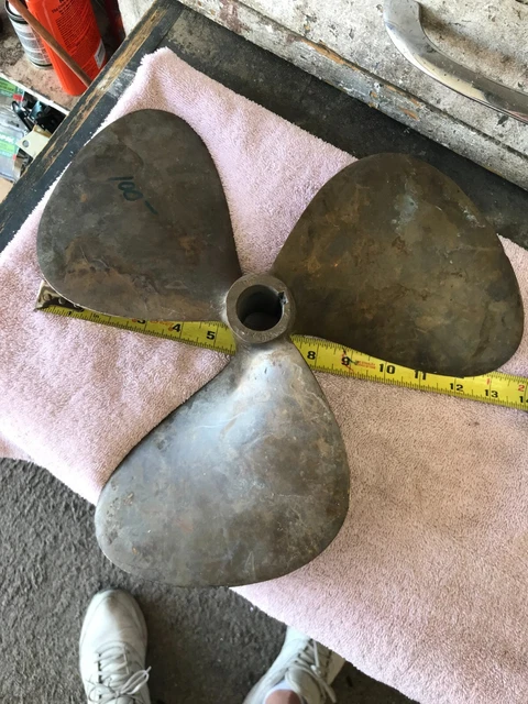Vintage 15RH11 Prop GRAND RAPIDS MICHIGAN 3 BLADE BRASS PROPELLER