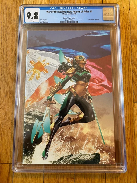 9.8 CGC War of Realms New Agents of Atlas #1 Mico Suayan VIRGIN Variant