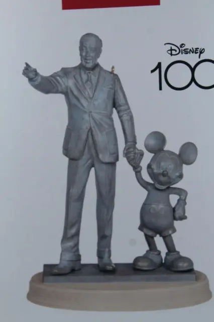 Hallmark 'Partners' 100 Year Anniversary-Walt Disney & Mickey Mouse 2023 Orn NIB