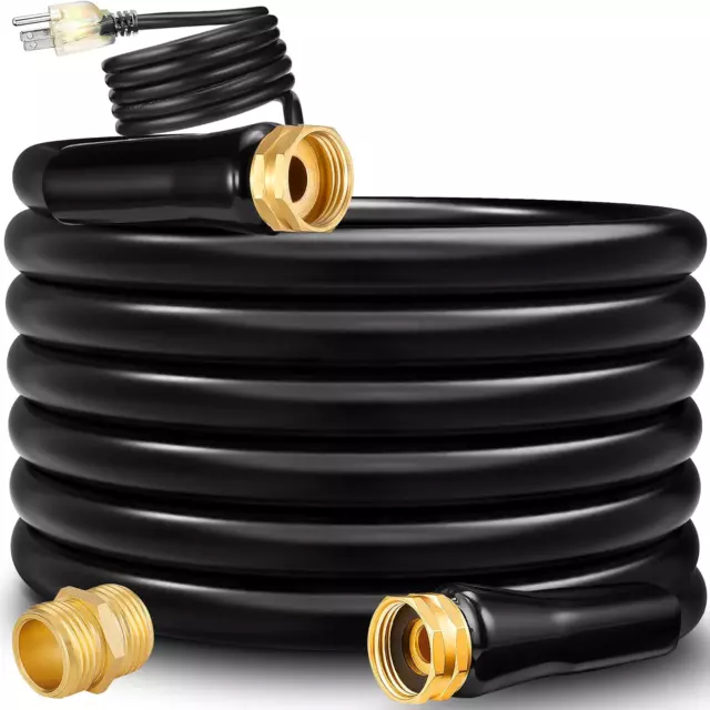 50 Ft Heated Drinking Fresh Water Hose – Watering Line Freeze Protection Withsta