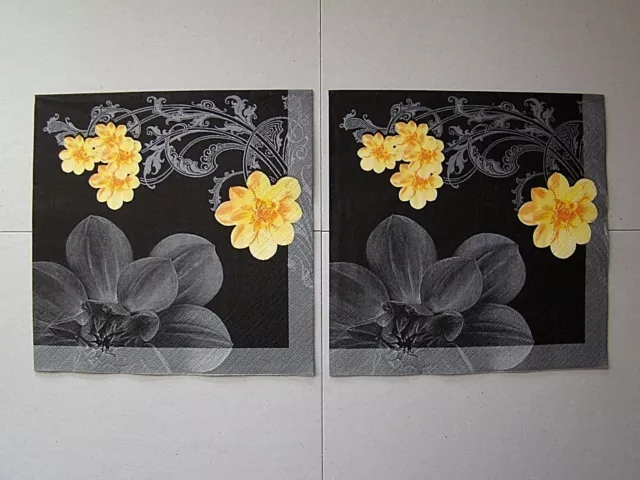 Servietten Serviettentechnik Decoupage Motivservietten Blumen 2 Stück