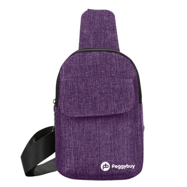 fr Men/Women Canvas Chest Packs Casual Crossbody Shoulder Sling Bag(Purple)