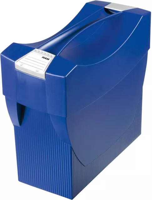 HAN Hängemappenbox SWING-PLUS  Praktische Box mit Deckel 1901-14 blau - 2. Wahl