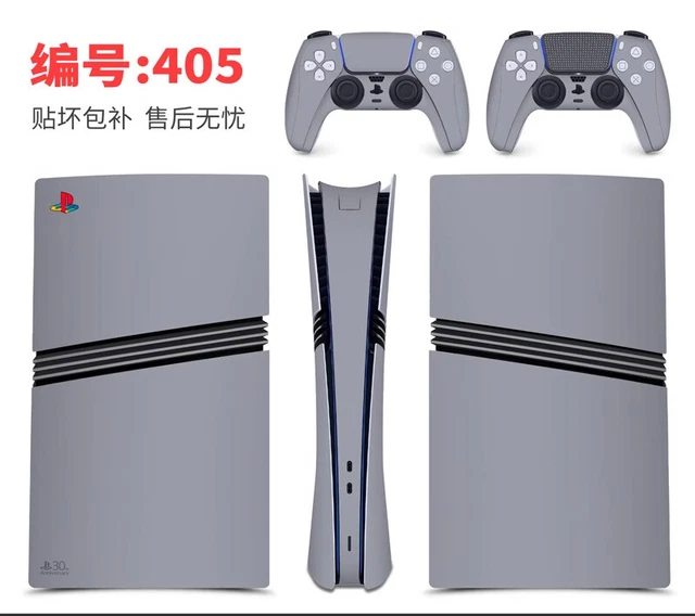 PS3 PLAYSTATION 3 Super-Sottile Skin Design Adesivo Pellicola Set - Grigio Legno - Foto 6