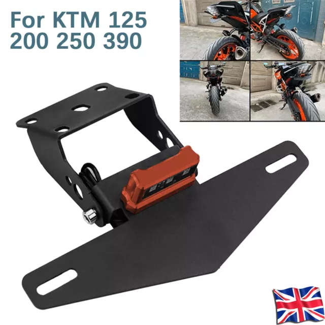 For KTM Duke 125 200 250 390 number plate holder led light plate tail tidy Kit