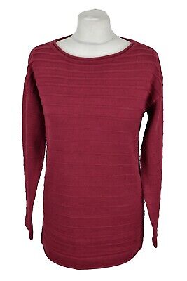 Crew Clothing ROSSO Maglieria Maglione Taglia UK 12 Da Donna Cotone Pullover Scollo Tondo 