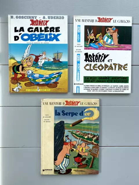 Lot de 3 BD Asterix en bon état