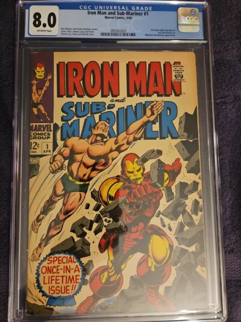 Iron Man and Sub-Mariner #1 CGC 8.0 Marvel 1968 Silver-Age Key