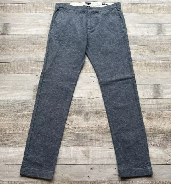 J Crew Brushed Twill Pant Mens 34x34 Blue Slim Fit Flex New