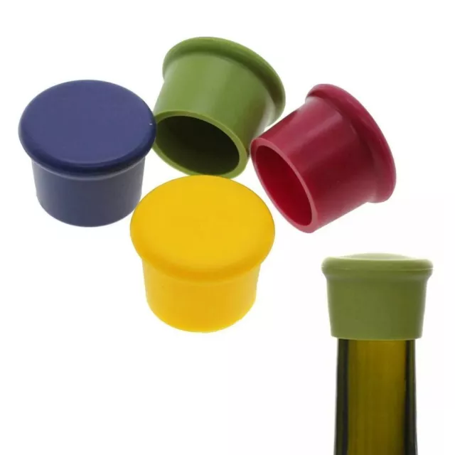 1/6pcs Fresh Keeping Sealers Wine Bottle Cap Silicone Bar Accessories