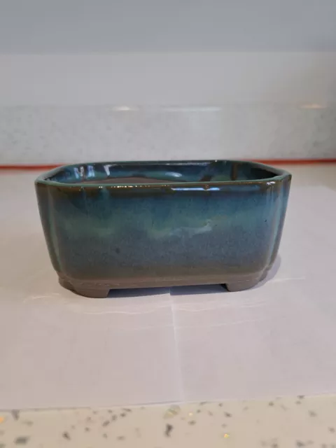 Turquoise bonsai pot - new
