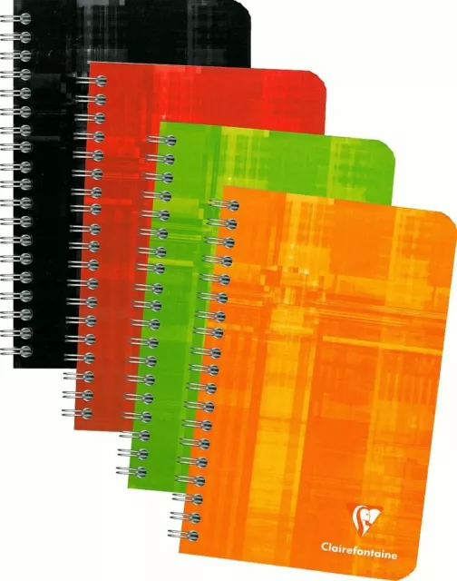 Clairefontaine Wirebound Notebook - Ruled 90 sheets - 4 1/4 x 6 3/4 - Assorted