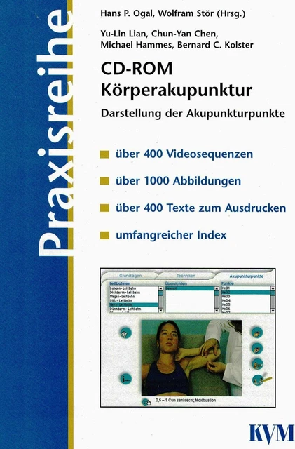CD-ROM Körperakupunktur Darstellung der Akupunkturpunkte original Gebrauchsanwei