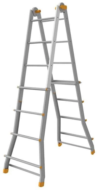 Scala Scaletto Multiuso Pratic in Acciaio 5 + 5 Gradini Colombo