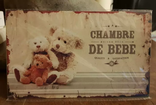 Plaque «chambre de bébé  »12*20 cm