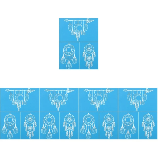 5 blätter Waschbar Zarte Dekorative Diy Siebdruck Seide Mesh Transfer Für Druck