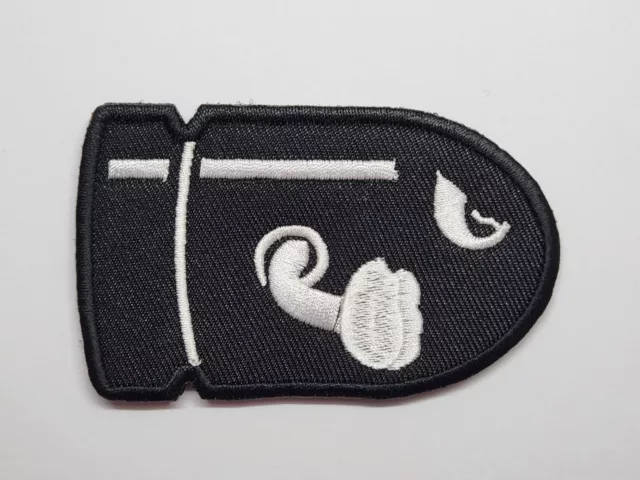 BULLET BILL Hook and Loop Patch Badge Tactical Morale Military Mario Bros NES