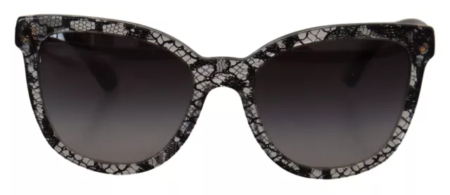 Dolce & Gabbana Women's Black Lace White Acetate Frame Shades DG4190 Sunglasses