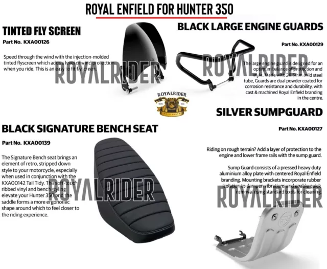 Se adapta a Royal Enfield "PAQUETE COMBINADO DE 4 PIEZAS Para Hunter 350