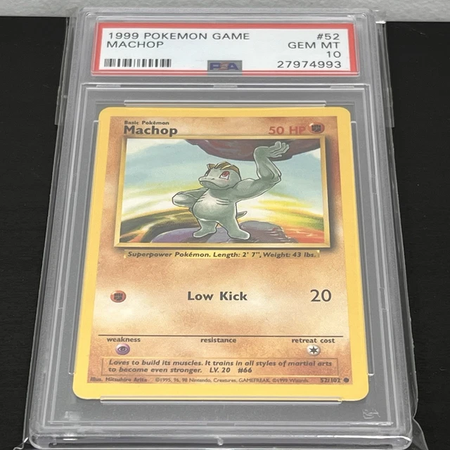 Pokémon Card - Machop #52/102 (Common - Unlimited Edition)