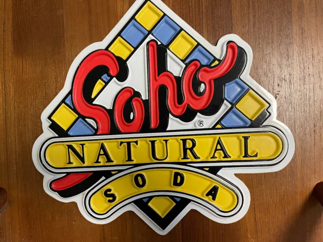 Vintage Soho Natural Soda Advertisement Sign