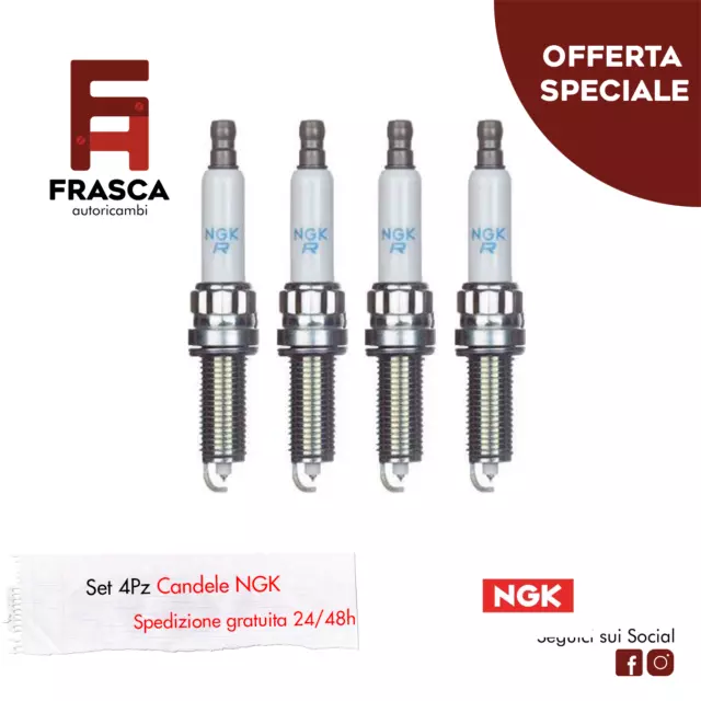 Candele 4 Pezzi NGK Citroen C3 1.4 LPG 95 CV 1.4 VTi 95 CV 1.6 VTi 120 CV