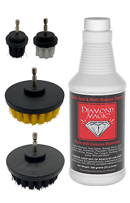 Diamond Magic Combo Pack - 20oz Diamond Magic & 4-pc. Drill Brush Set Hard Water