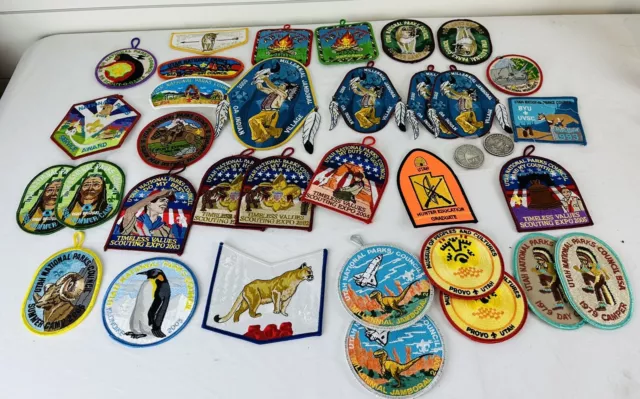 Boy Scouts America Utah National Parks Council Lot of 35 Patches Coin BSA 2000’s