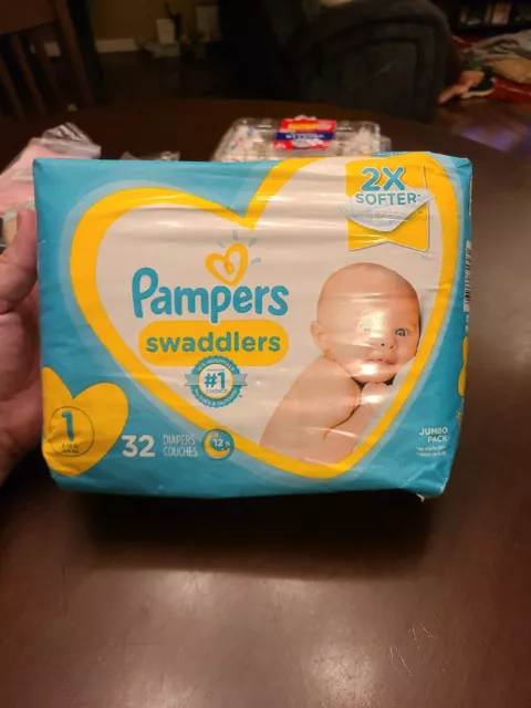 Pampers Swaddlers size 1, 32 Diapers 8-14 lb 4-6 kg