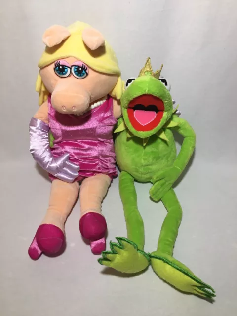 Disney Store THE MUPPETS KERMIT & MISS PIGGY VALENTINES DAY PLUSH Frog Prince