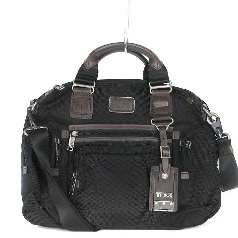 Tumi Alpha Bravo Briefcase Document Bag Handbag Shoulder 2Way Nylon Leather