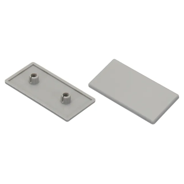 20Pcs Standard Plastic Rectangle Aluminum Extrusion End Cap Grey 90x45mm