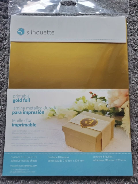 SILHOUETTE PRINTABLE ADHESIVE Foil 8 5 X11 8 Pkg Gold 14 99 PicClick SILHOUETTE PRINTABLE ADHESIVE Foil 8 5 X11 8 Pkg Gold 14 99 PicClick