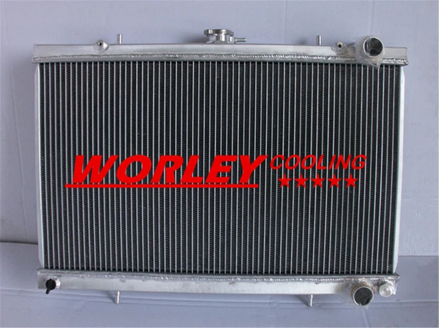 Aluminium Radiator R32 NSW-ALUMINUM RADIATOR FOR Skyline R32 GTST RB20DET Manual 2 core 42mm ...