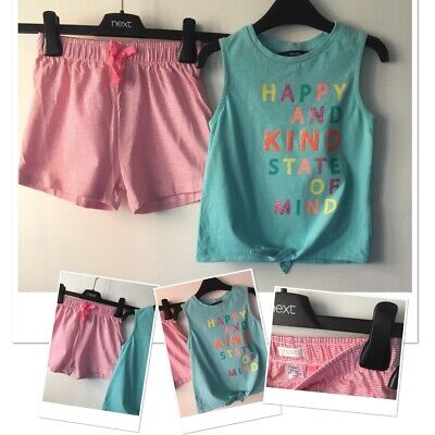 George Girls Summer Happy Kind Top & Next New Shorts 4-5 Years