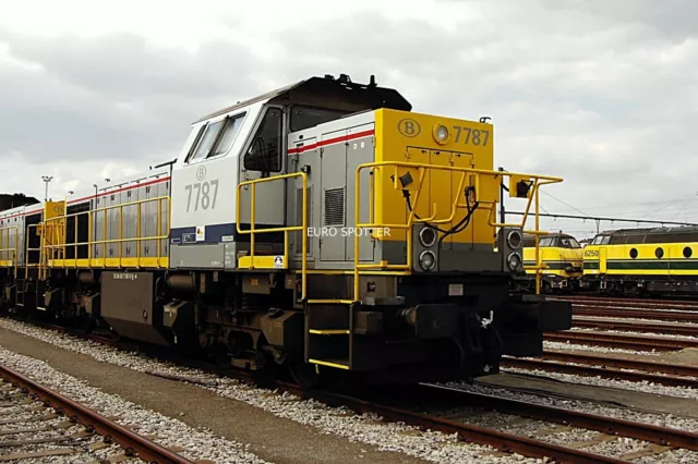 6x4 Glossy Photo SNCB Class 77 7787 @ Antwerpen Noord