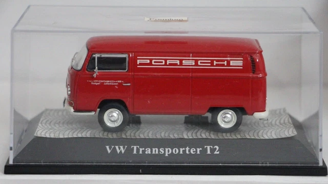 Miniature VOLKSWAGEN BUS T2B PORSCHE RENNDIENST 1972 ROUGE/BLANC 1/18