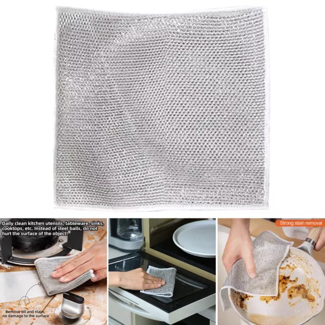 Dish Scrubber Without Scratching Non-scratch for Cooktops 10 Pack Non-greasy