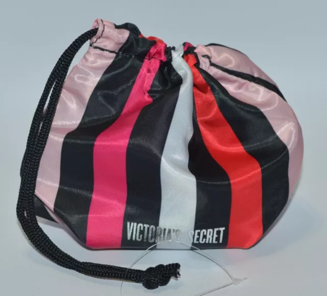 Victorias Secret Silky Pink Red Black Lingerie Panty Bag Pouch Drawstring Beauty