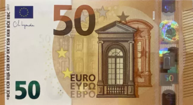 Italia 50 Euro Serie S Lagarde Banconota Fds Fior Di Stampa Zecca S037E3