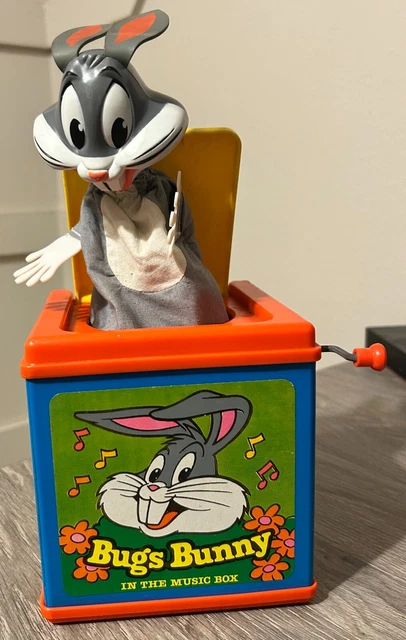 VINTAGE 1976 Warner Bros Mattel Bugs Bunny Jack in the Box Music Wind