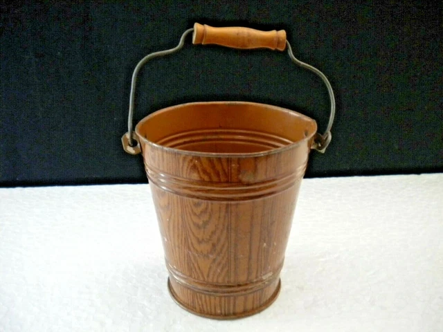 ANCIEN JOUET SEAU de plage fer blanc MADE IN FRANCE, SUPERBE pèche en barque EUR 49,00 - FR