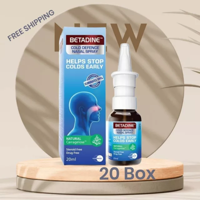 Betadine Cold Defense Nasal Spray 20ml Soulagement rapide du rhume 20 BOX ~...