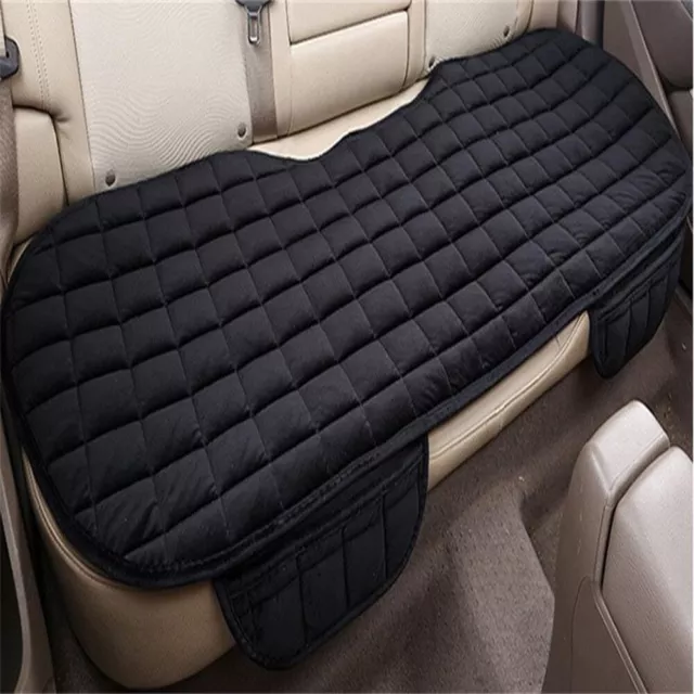 Non-Slip Black Universal Rear Car Seat Cover Plush Protector Mat Chair Cushion